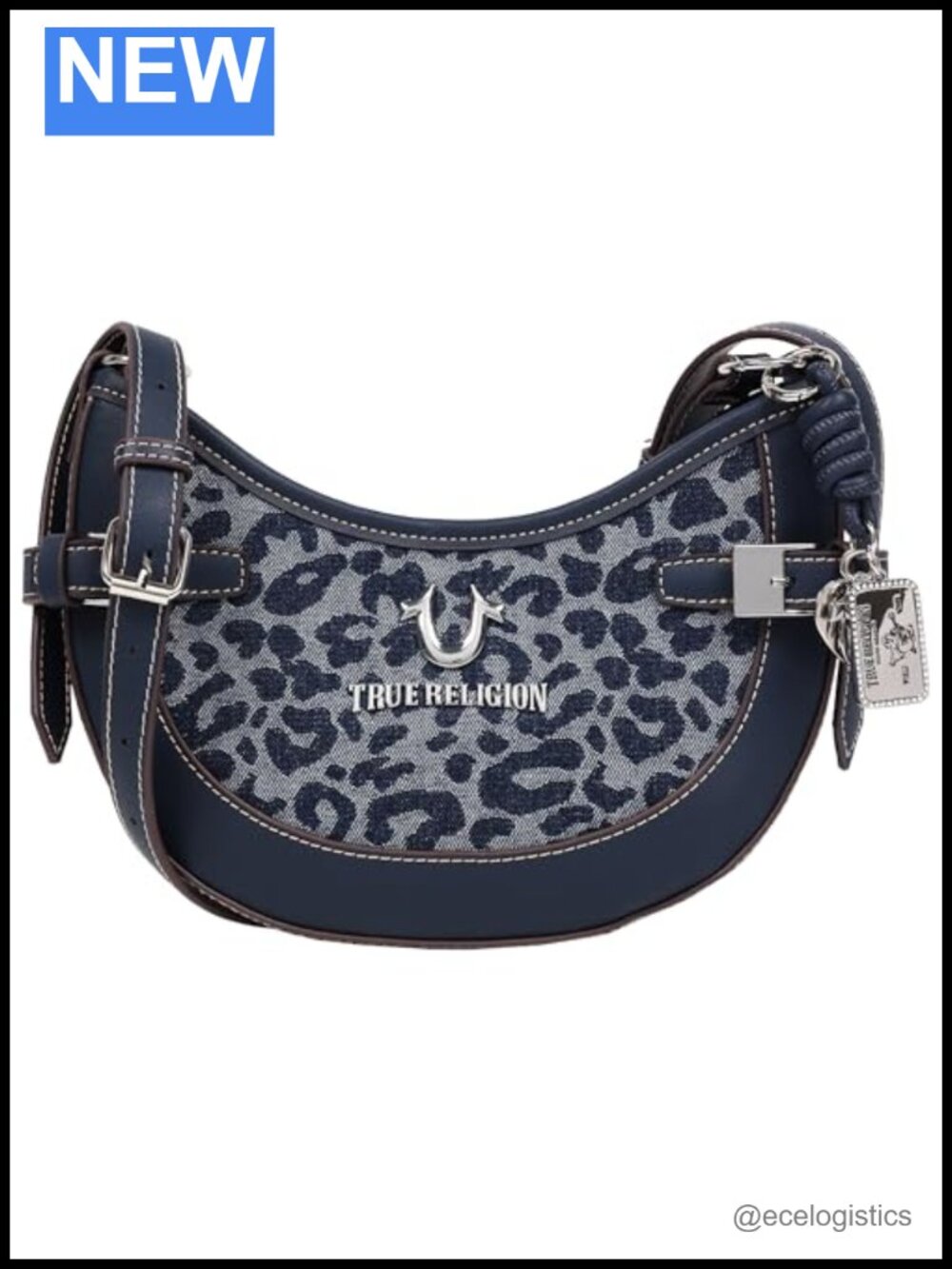 Denim Hobo Bag with Adjustable Shoulder Strap